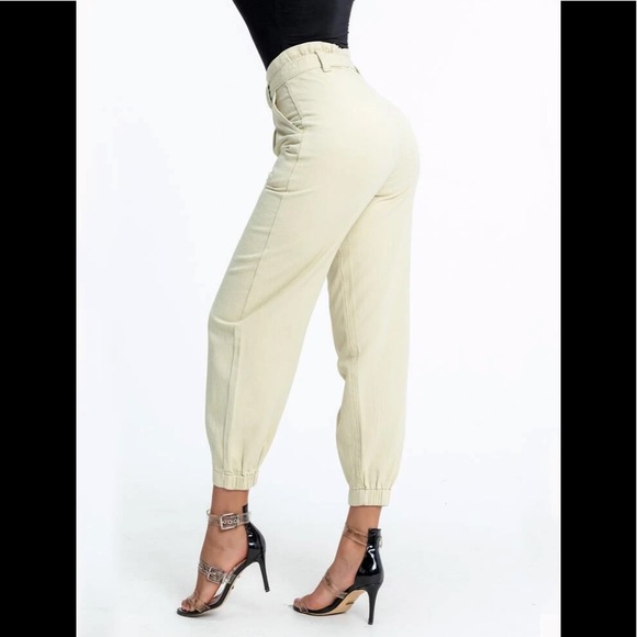 💙 Khaki High Waist Pants - Picture 3 of 3